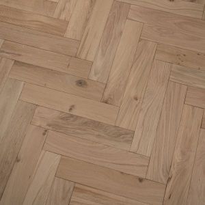 90mm x 14/3mm x 450mm Oak Unfinished Herringbone Engineered Rustic Flooring 