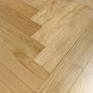 90mm x 18mm x 400mm Oak Lacquered Herringbone Engineered Rustic Flooring 