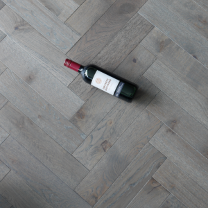 90mm x 18/4mm x 400mm Grey Wax Oiled Herringbone Engineered Rustic Flooring 