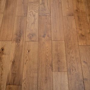 125mm x 18mm x random lengths Golden Handscraped Oak UV Oiled Rustic Grade Solid Wood Flooring 