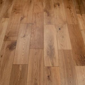 150mm x 18mm x random lengths Rustic Grade Oak Brush & Oiled Solid Wood Flooring 