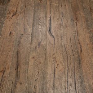 190mm x 20/6mm x 1900mm Antique Dark Brown Brushed & Distressed Engineered Oak Flooring Oiled