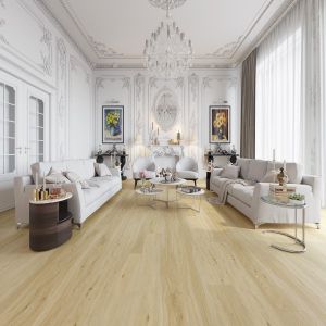 Titan Golden Oak SPC Long Plank Engineered Vinyl Click Flooring with built in underlay 228mm x 6.5mm x 1524mm