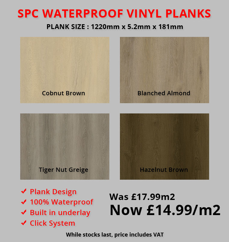 SPC Waterproof vinyl planks