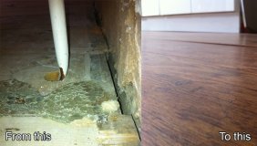 wooden subfloor